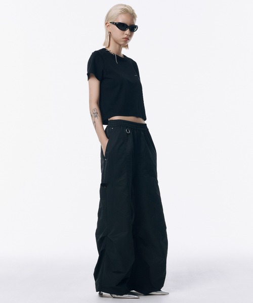 JOSE MOON(ジョゼムーン)の「PIERCE MINIMUM LOGO TSHIRT/ピアスミニマムロゴTシャツ(Tシャツ/カットソー・レディース・ホワイト/チャコールグレー/ブラック・FREE)」の6枚目の写真