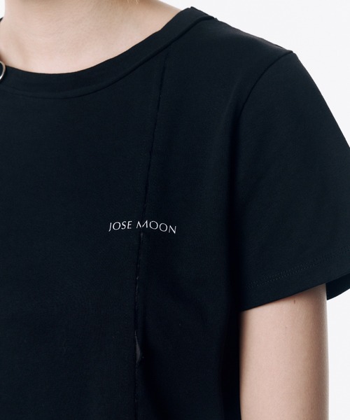 JOSE MOON(ジョゼムーン)の「PIERCE MINIMUM LOGO TSHIRT/ピアスミニマムロゴTシャツ(Tシャツ/カットソー・レディース・ホワイト/チャコールグレー/ブラック・FREE)」の22枚目の写真