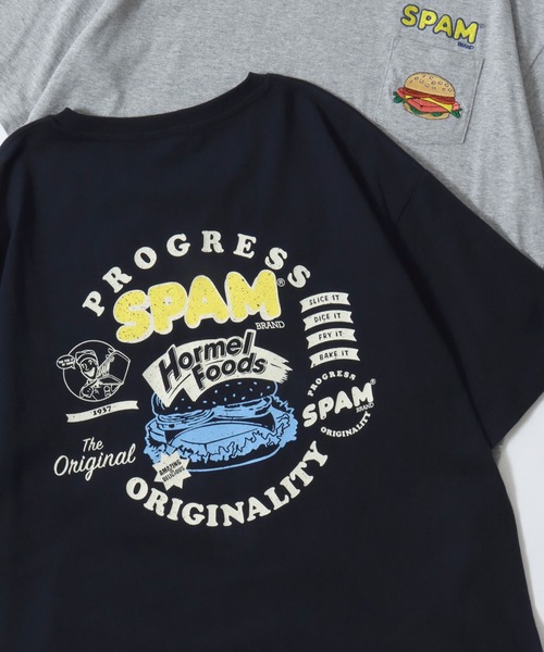 SITRY(シトリー)の「2026SS新柄 SPAM/スパム オーバーサイズ プリント ワンポイント刺繍 ポケット 半袖Tシャツ レディース メンズ(Tシャツ/カットソー・メンズ・ホワイト/ホワイト系その他/ブルー系その他/ライトブルー/ブラック/ブラック系その他/グレー系その他/ブラック系その他2/ブルー系その他3/ブルー系その他2/ネイビー/ホワイト系その他3/ブラック系その他3/グレー系その他2/ホワイト系その他4/ホワイト系その他2/グレー/ブラック系その他4・M/L/LL)」の17枚目の写真