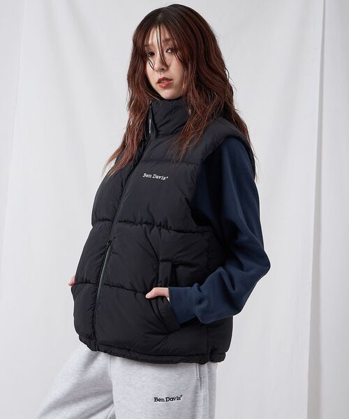 BEN DAVIS（ベンデイビス）の「【BEN DAVIS（ベンデイビス）】BD PUFFER VEST / ベスト ジャケット 中綿 ダウン パファー 刺繍 ドローコード（ベスト・メンズ・その他1/ブラック・X-LARGE/LARGE/MEDIUM）」の6枚目の写真