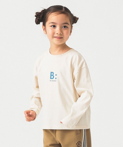 B:MING by BEAMS（ビーミングバイビームス）の「ロゴ プリント ロングスリーブ Tシャツ 2025FW（100~140cm）（Tシャツ/カットソー・キッズ・サックスブルー/ホワイト系その他5/イエロー系その他5・130/120/110/100/90/140）」の5枚目の写真