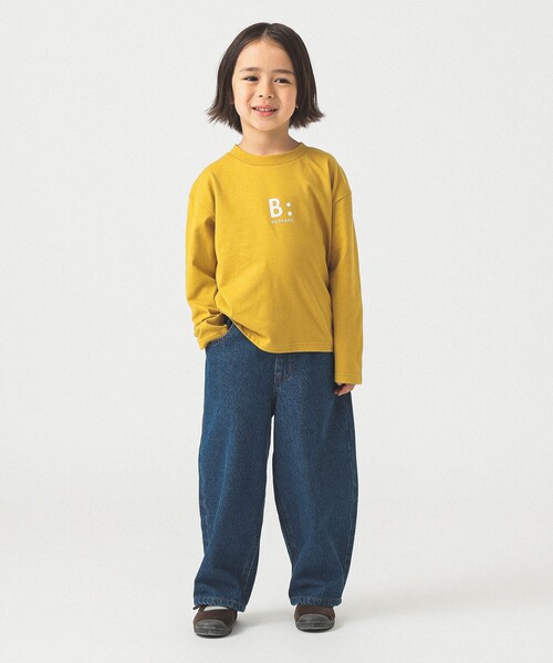 B:MING by BEAMS（ビーミングバイビームス）の「ロゴ プリント ロングスリーブ Tシャツ 2025FW（100~140cm）（Tシャツ/カットソー・キッズ・サックスブルー/ホワイト系その他5/イエロー系その他5・130/120/110/100/90/140）」の21枚目の写真