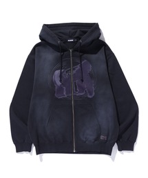 XLARGE | SPRAY PROCESSED ZIP HOODED SWEATSHIRT(パーカー)