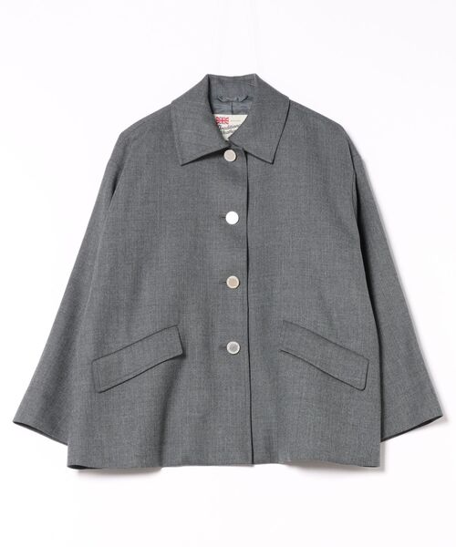 Traditional Weatherwear（トラディショナルウェザーウェア）の「LINTON SHORT（ステンカラーコート・レディース・MD.GRY/ネイビー・32/34）」の2枚目の写真