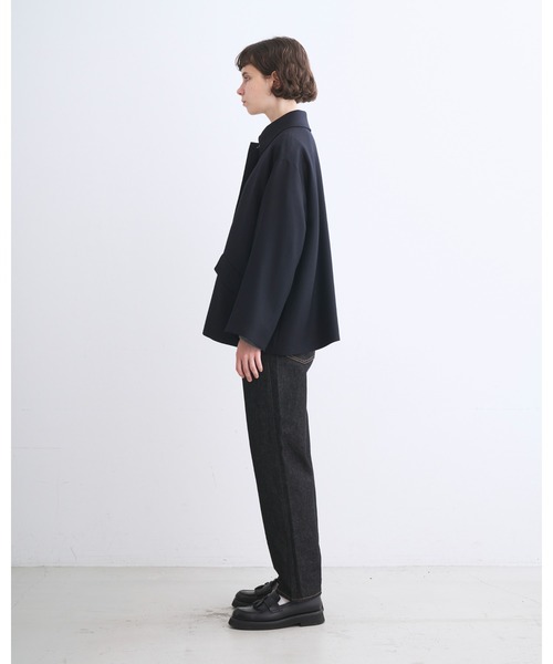 Traditional Weatherwear（トラディショナルウェザーウェア）の「LINTON SHORT（ステンカラーコート・レディース・MD.GRY/ネイビー・32/34）」の4枚目の写真