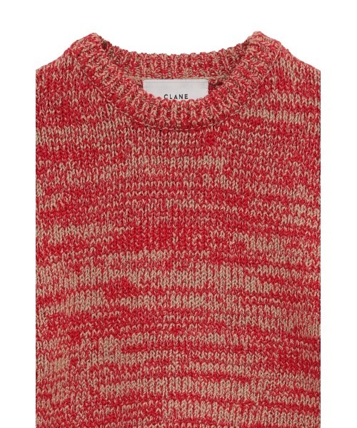CLANE（クラネ）の「CLANE/クラネ/COTTON SHORT KNIT TOPS（ニット/セーター・レディース・アイボリー/ブラック/レッド/その他・1）」の16枚目の写真