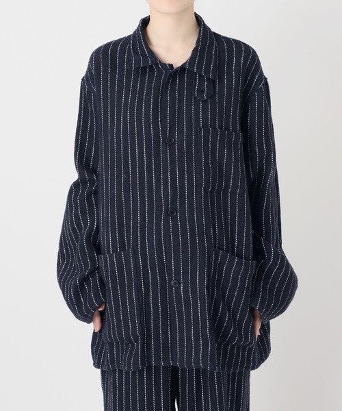 FOLL/フォル】khadi cotton stripe jacket（その他アウター