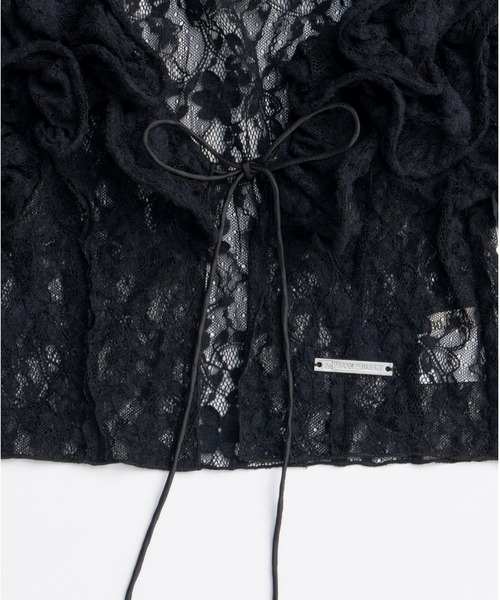 PRANK PROJECT（プランクプロジェクト）の「レースフリルウェーブカーディガン / Lace Frill Wave Cardigan（カーディガン/ボレロ・レディース・ブラック・FREE）」の13枚目の写真