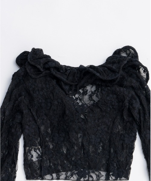 PRANK PROJECT（プランクプロジェクト）の「レースフリルウェーブカーディガン / Lace Frill Wave Cardigan（カーディガン/ボレロ・レディース・ブラック・FREE）」の11枚目の写真