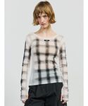 SORIN（ソリン　）の「Sheer Check 2Way Top/シアーチェック 2WAYトップ（Tシャツ/カットソー・38）」