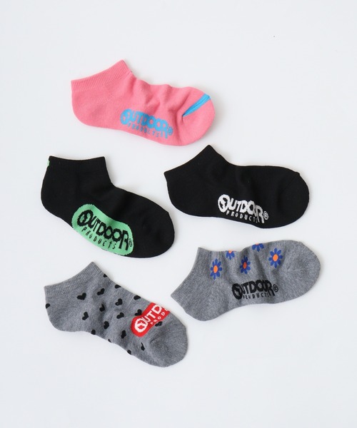 OUTDOOR PRODUCTS(アウトドアプロダクツ)の「OUTDOOR PRODUCTS 5足セット レディース スニーカー ソックス 5P 靴下(ソックス/靴下・レディース・I/G/B/C/J/H/A/E/D/F・23-25)」の2枚目の写真