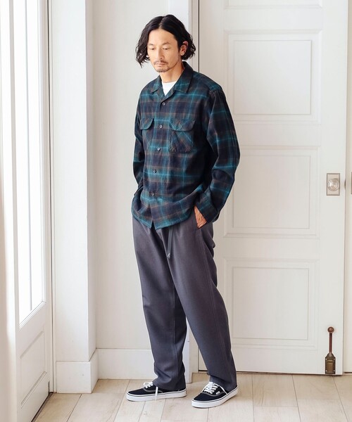 K*様 PENDLETON 長袖シャツ チェック柄 ネイビー ブラウン L PENDLETON（ペンドルトン）の「【別注】PENDLETON / チェック