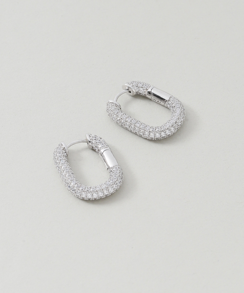 Luv Aj(ラブエージェー)の「《追加2》LUV AJ XL ラヴエージェイ XL PAVE CHAIN LINK HOOP(ピアス(両耳用)・レディース・シルバー・FREE)」の2枚目の写真