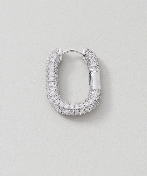 Luv Aj(ラブエージェー)の「《追加2》LUV AJ XL ラヴエージェイ XL PAVE CHAIN LINK HOOP(ピアス(両耳用)・レディース・シルバー・FREE)」の3枚目の写真