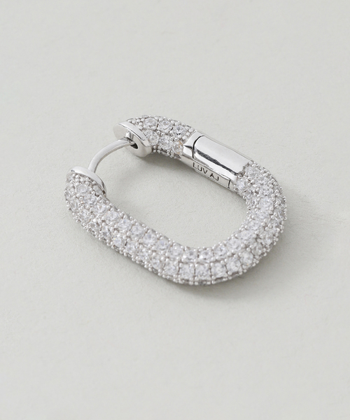 Luv Aj(ラブエージェー)の「《追加2》LUV AJ XL ラヴエージェイ XL PAVE CHAIN LINK HOOP(ピアス(両耳用)・レディース・シルバー・FREE)」の4枚目の写真