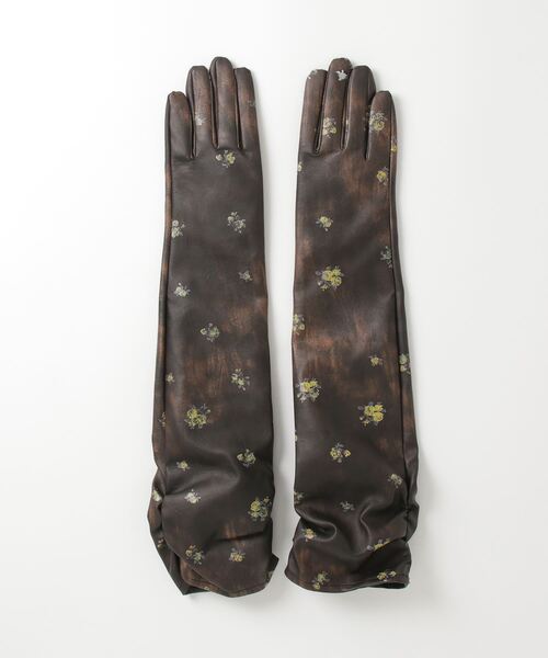 MAISON SPECIAL（メゾンスペシャル）の「Side Gathers Vegan Leather Long Gloves/サイドギャザーヴィーガンレザーロンググローブ（手袋・レディース・ピンク/ブラウン/ブラック・FREE）」の11枚目の写真