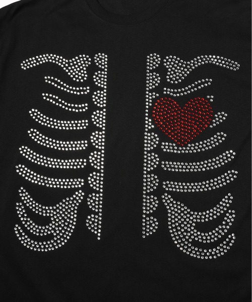 DISCOVERED(ディスカバード)の「HOTFIX BONE&HEART TEE(Tシャツ/カットソー・メンズ・ホワイト/ブラック・3/1)」の8枚目の写真