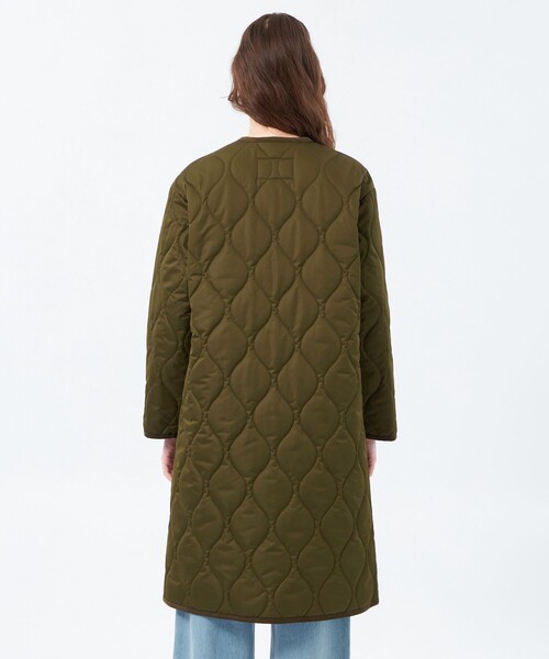 セール】【WEB&一部店舗限定】キルティングロングコート（ノーカラー