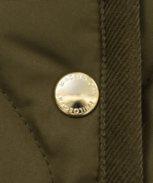 MACKINTOSH PHILOSOPHY（ﾏｯｷﾝﾄｯｼｭ ﾌｨﾛｿﾌｨｰ）の「【WEB&一部店舗限定】キルティングロングコート（ノーカラーコート・レディース・ダークネイビー/グリーン系その他7・38/36）」の6枚目の写真