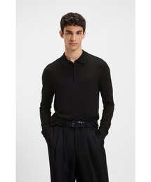 HUGO（ヒューゴ）の「スリムフィット ニットポロシャツ フライフロント（ニット/セーター）」