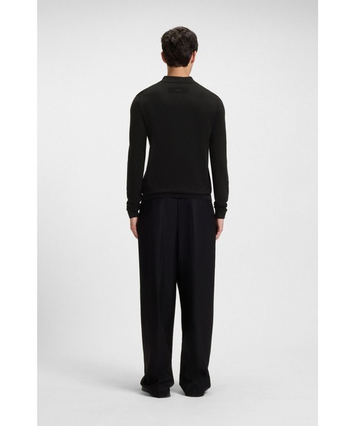 HUGO(ヒューゴ)の「スリムフィット ニットポロシャツ フライフロント(ポロシャツ・メンズ・ブラック・XL/S/M/XXL/L)」の4枚目の写真