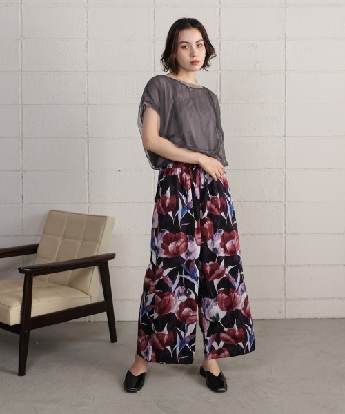 Bou Jeloud(ブージュルード)の「花柄センターシームパンツ(その他パンツ・レディース・ブラック/ブラウン・38)」の19枚目の写真