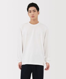 無印良品（ムジルシリョウヒン）の「紳士　洗いざらし太番手クルーネック長袖Ｔシャツ（Tシャツ/カットソー・レディース）」