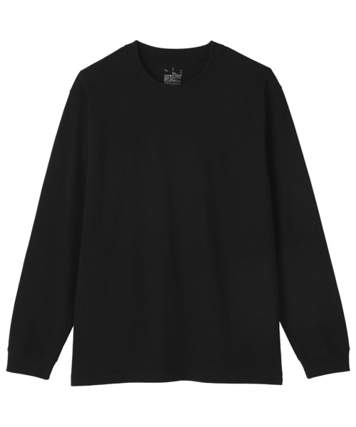 無印良品（ムジルシリョウヒン）の「紳士　洗いざらし太番手クルーネック長袖Ｔシャツ（Tシャツ/カットソー・メンズ・ブラック/カーキ/グレー/チャコールグレー/ホワイト/ネイビー・S/M/L/XL）」の7枚目の写真