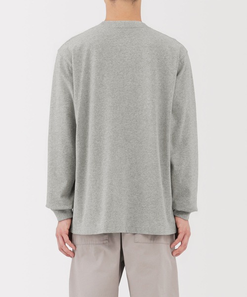 無印良品（ムジルシリョウヒン）の「紳士　洗いざらし太番手クルーネック長袖Ｔシャツ（Tシャツ/カットソー・メンズ・ブラック/カーキ/グレー/チャコールグレー/ホワイト/ネイビー・S/M/L/XL）」の14枚目の写真