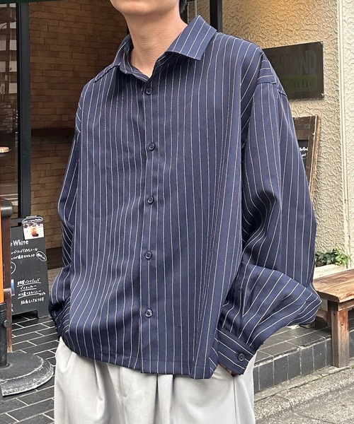 ユニセックス】2セットシャツ×トートバッグ/チェック×ストライプ