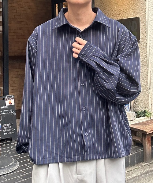 UNDERSTATEMENTs（アンダーステイトメント）の「【ユニセックス】2set シャツ×トートバッグ/チェック×ストライプ×無地/春（シャツ/ブラウス・メンズ・ブラック系その他/ネイビー系/ネイビー系1/ホワイト/チャコールグレー/ネイビー/ブラック系その他2/ブラウン・MEDIUM/LARGE）」の14枚目の写真