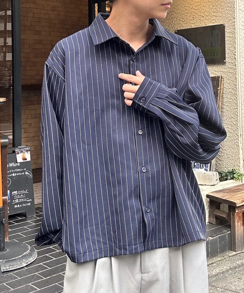 UNDERSTATEMENTs（アンダーステイトメント）の「【ユニセックス】2set シャツ×トートバッグ/チェック×ストライプ×無地/春（シャツ/ブラウス・メンズ・ブラック系その他/ネイビー系/ネイビー系1/ホワイト/チャコールグレー/ネイビー/ブラック系その他2/ブラウン・MEDIUM/LARGE）」の11枚目の写真