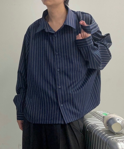 UNDERSTATEMENTs（アンダーステイトメント）の「【ユニセックス】2set シャツ×トートバッグ/チェック×ストライプ×無地/春（シャツ/ブラウス・メンズ・ブラック系その他/ネイビー系/ネイビー系1/ホワイト/チャコールグレー/ネイビー/ブラック系その他2/ブラウン・MEDIUM/LARGE）」の10枚目の写真