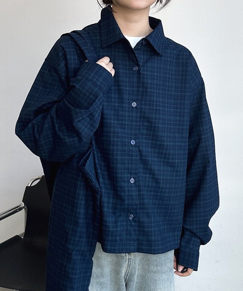 ユニセックス】2セットシャツ×トートバッグ/チェック×ストライプ