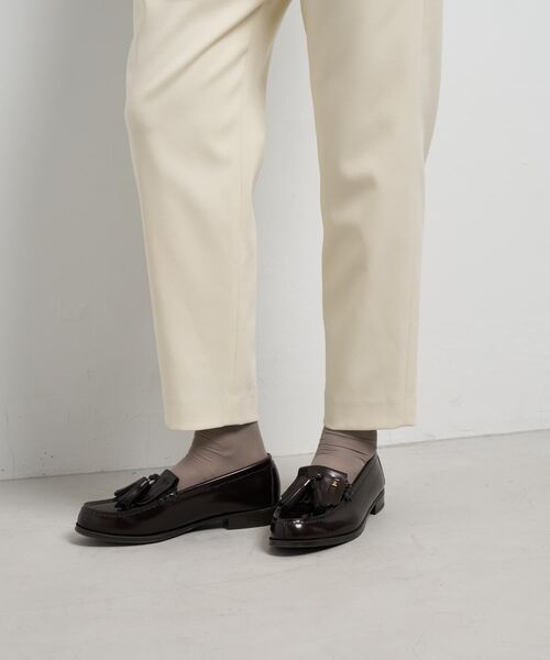 LANVIN en Bleu(ランバンオンブルー)の「フロントタックテーパードパンツ(その他パンツ・レディース・オフホワイト/ブラック・38/36)」の10枚目の写真