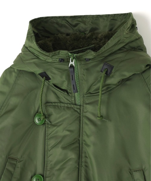 Alpha Industries（アルファインダストリーズ）の「【25FW新作商品】Alpha Industries/アルファインダストリーズ/N-3B PARKA（ミリタリージャケット・メンズ・セージグリーン/ブラック・X-SMALL/XX-LARGE/X-LARGE/LARGE/MEDIUM/SMALL）」の4枚目の写真