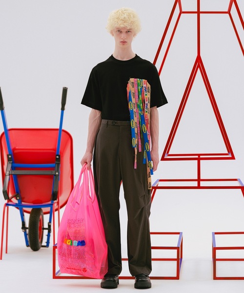 amok（アモク）の「TAPE WEAVING TEE（Tシャツ/カットソー・メンズ・ブラック/ホワイト・L/M/S）」の3枚目の写真