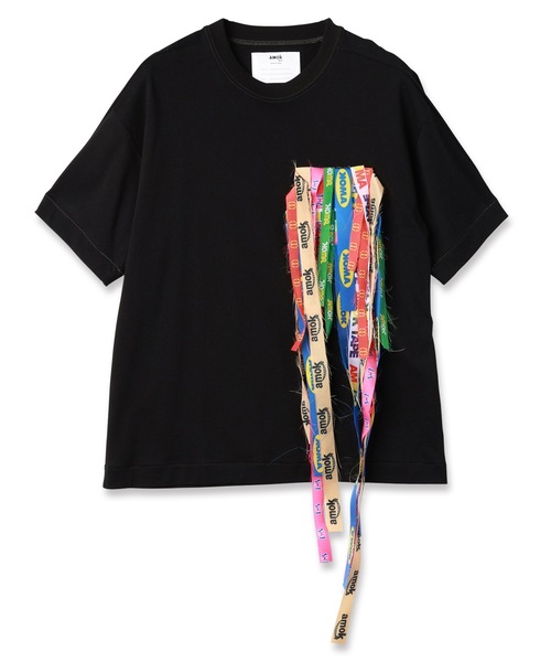 amok（アモク）の「TAPE WEAVING TEE（Tシャツ/カットソー・メンズ・ブラック/ホワイト・L/M/S）」の5枚目の写真