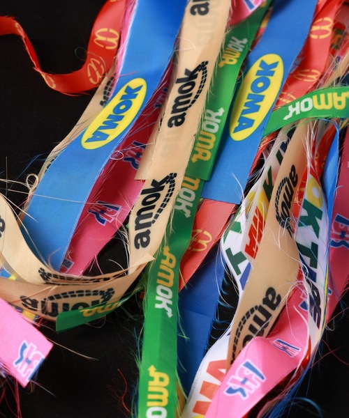 amok（アモク）の「TAPE WEAVING TEE（Tシャツ/カットソー・メンズ・ブラック/ホワイト・L/M/S）」の7枚目の写真