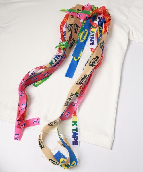 amok（アモク）の「TAPE WEAVING TEE（Tシャツ/カットソー・メンズ・ブラック/ホワイト・L/M/S）」の9枚目の写真