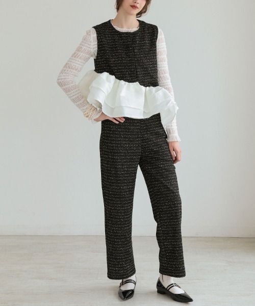 セール】カットツイードベストセットアップ（セットアップ）｜DONOBAN