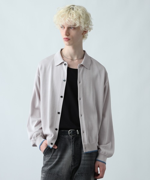 HARE（ハレ）の「ハイショクニットシャツ(HARE)（ニット/セーター・メンズ・ブラック/グレー/グリーン・FREE）」の2枚目の写真