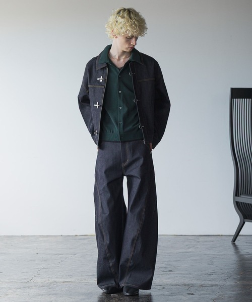 HARE（ハレ）の「ハイショクニットシャツ(HARE)（ニット/セーター・メンズ・ブラック/グレー/グリーン・FREE）」の4枚目の写真