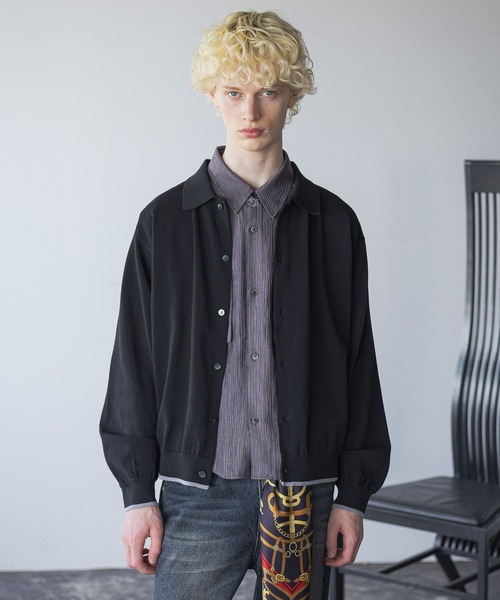 HARE（ハレ）の「ハイショクニットシャツ(HARE)（ニット/セーター・メンズ・ブラック/グレー/グリーン・FREE）」の11枚目の写真