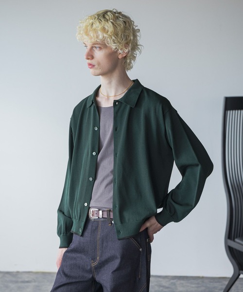 HARE（ハレ）の「ハイショクニットシャツ(HARE)（ニット/セーター・メンズ・ブラック/グレー/グリーン・FREE）」の17枚目の写真