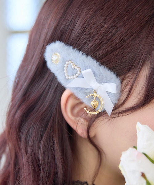 ムーンリボンファークリップ（バレッタ/ヘアクリップ）｜ROJITA