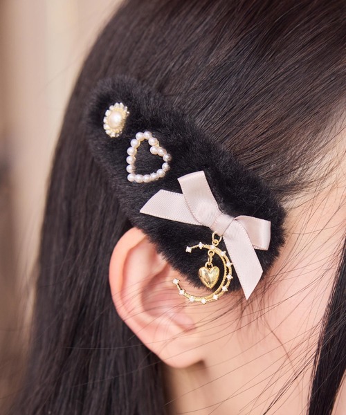 ROJITA(ロジータ)の「ムーンリボンファークリップ(バレッタ/ヘアクリップ・レディース・ホワイト/ブルー/ブラック・FREE)」の3枚目の写真