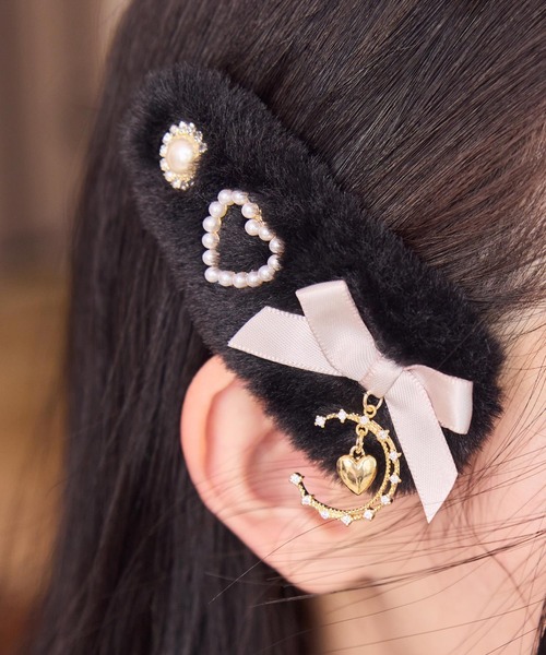 ROJITA(ロジータ)の「ムーンリボンファークリップ(バレッタ/ヘアクリップ・レディース・ホワイト/ブルー/ブラック・FREE)」の7枚目の写真