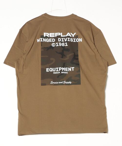 REPLAY(リプレイ)の「リラックスフィット コットンジャージーARMYプリント Tシャツ(Tシャツ/カットソー・メンズ・カーキブラウン・MEDIUM/X-LARGE/LARGE/SMALL)」の7枚目の写真
