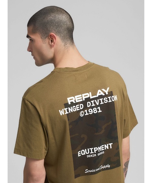REPLAY(リプレイ)の「リラックスフィット コットンジャージーARMYプリント Tシャツ(Tシャツ/カットソー・メンズ・カーキブラウン・MEDIUM/X-LARGE/LARGE/SMALL)」の6枚目の写真